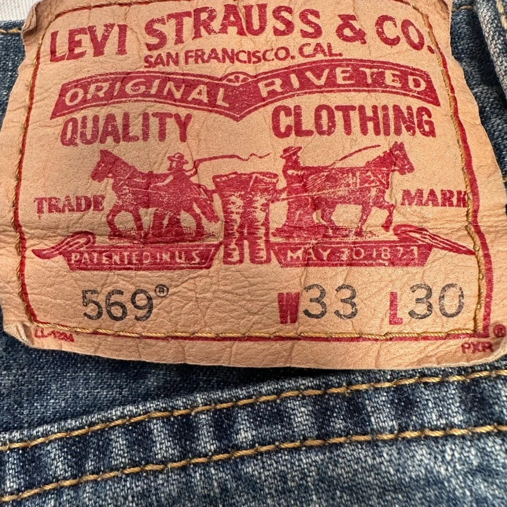 Levis 569 Loose Straight Jeans Mens 33x30 Blue Denim Y2K Baggy Skater 005690618